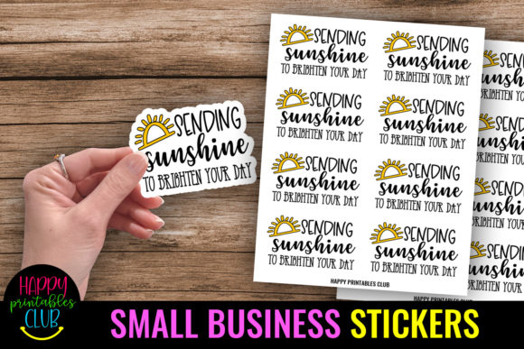 Enhancing Brand Identity with Sending Sunshine - Small Business Sticker