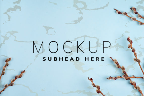 Mockup Background on Blue