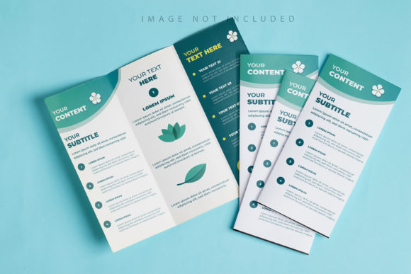 Mockup Brochure on Blue