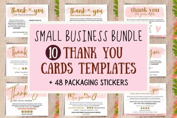 Thank You Cards Bundle - Canva