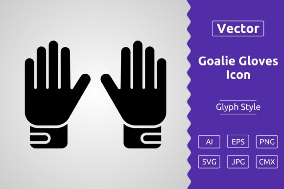 Vector Goalie Gloves Glyph Icon