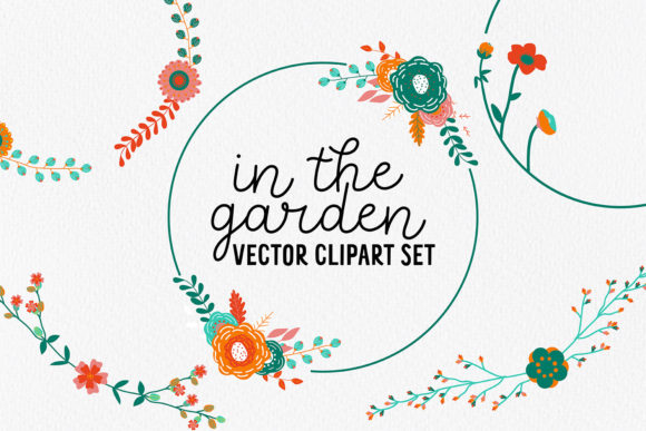 Vector Wreath Clipart Flower Clipart